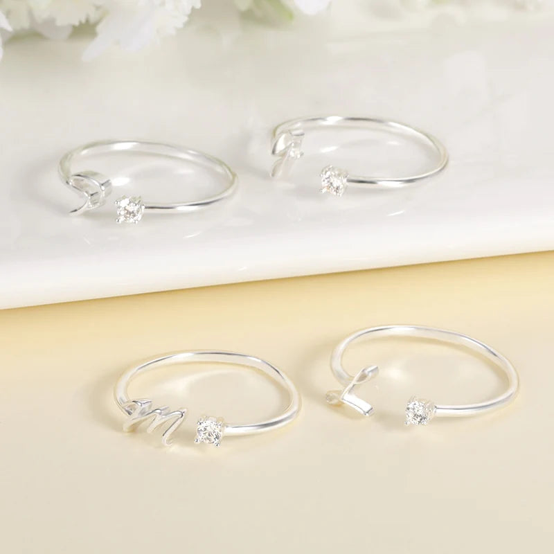 Personalized Adjustable Initial Ring