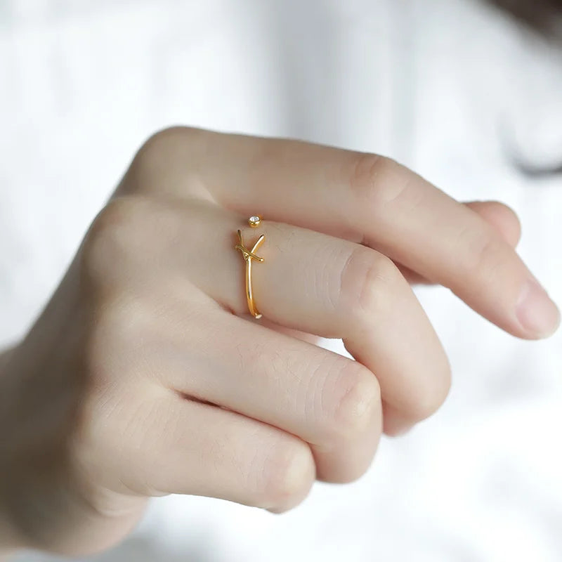 Personalized Adjustable Initial Ring