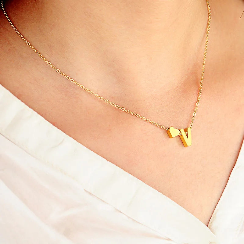Whisper of Love Initial Necklace