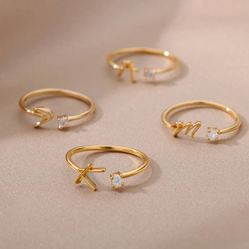Personalized Adjustable Initial Ring