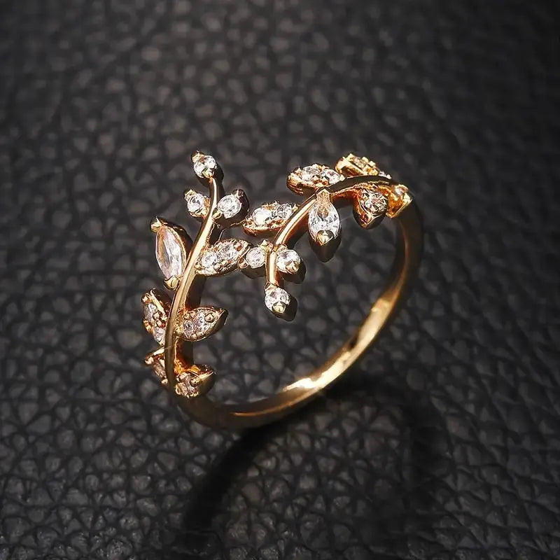 Sparkling Tree Branch Ring