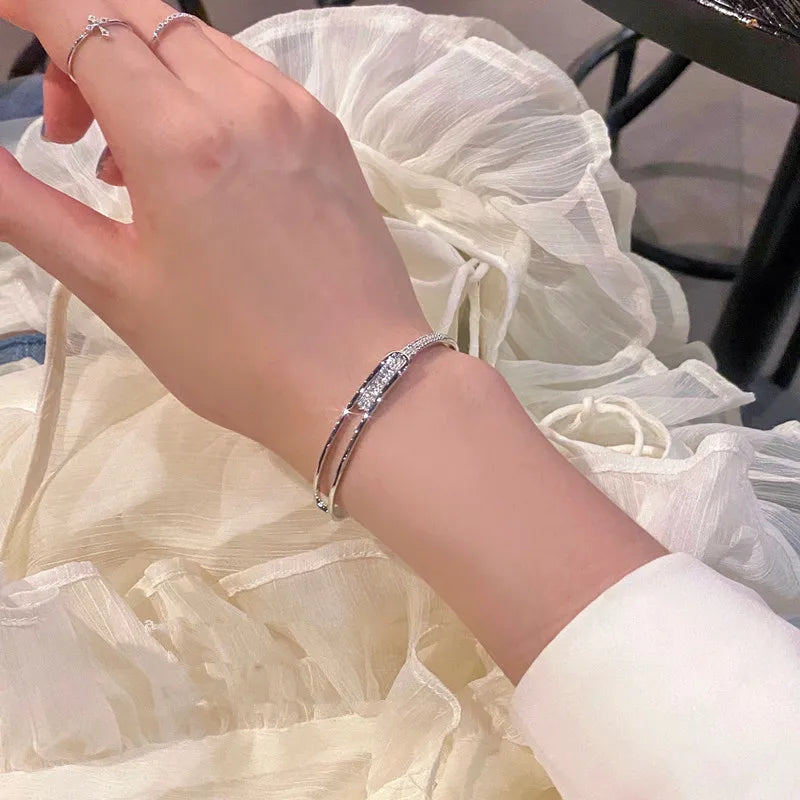 Dazzling Inline Opening Bracelet