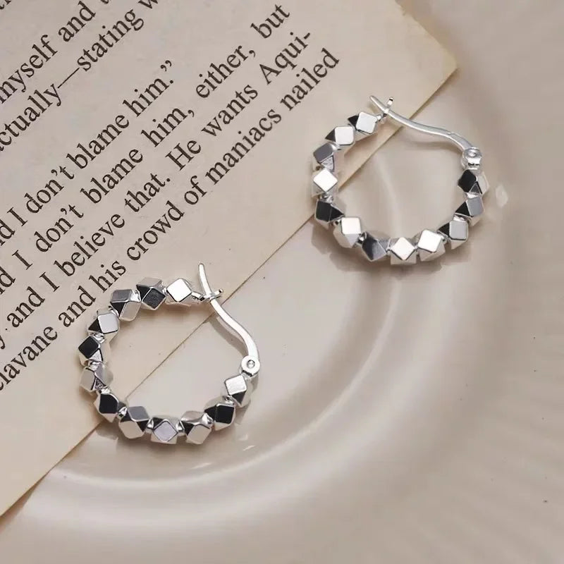 Dazzling Mineral Hoop Earrings