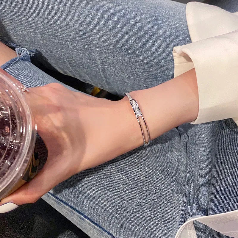 Dazzling Inline Opening Bracelet