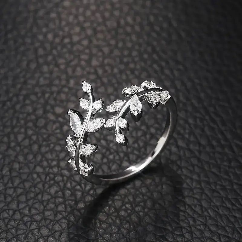 Sparkling Tree Branch Ring