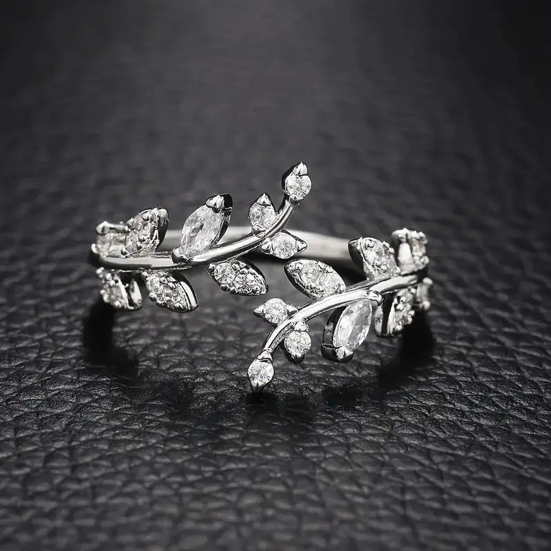 Sparkling Tree Branch Ring