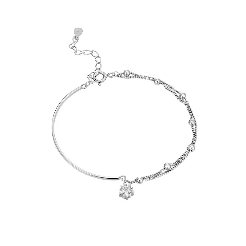 Minimalist Silver Star Bracelet