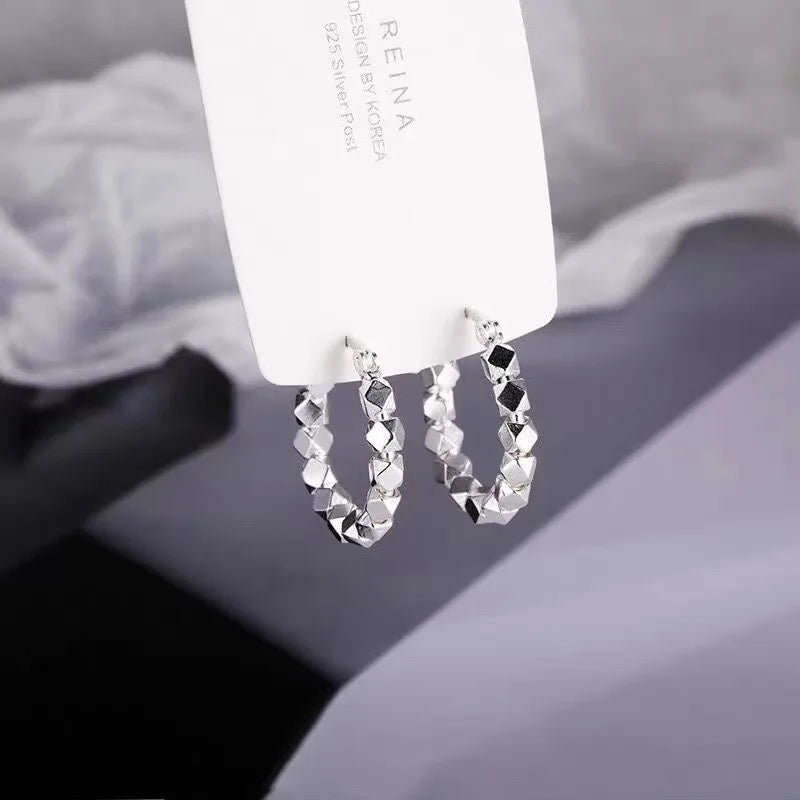 Dazzling Mineral Hoop Earrings