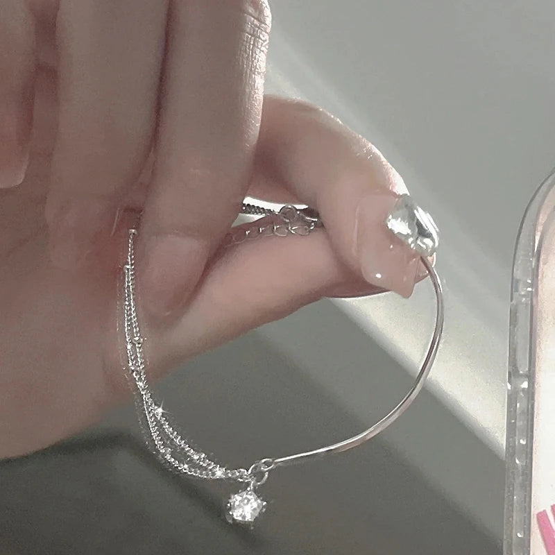 Minimalist Silver Star Bracelet