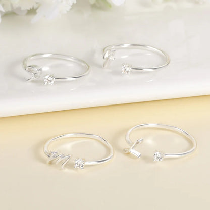 Personalized Adjustable Initial Ring
