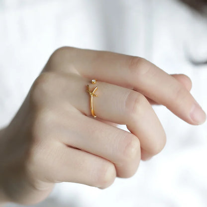 Personalized Adjustable Initial Ring