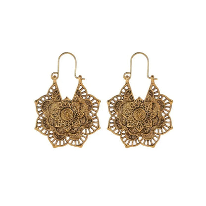 Sacred Mandala Hoop Earrings