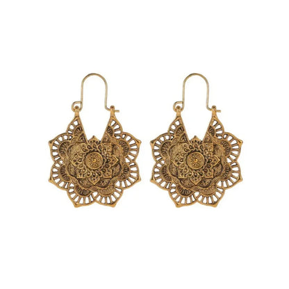 Sacred Mandala Hoop Earrings