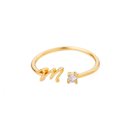 Personalized Adjustable Initial Ring