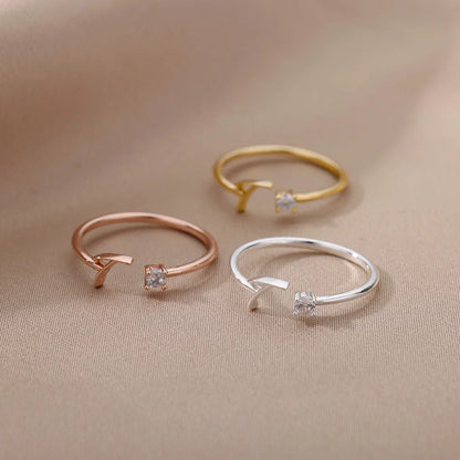 Personalized Adjustable Initial Ring