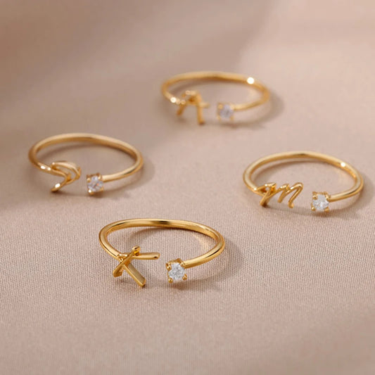Personalized Adjustable Initial Ring