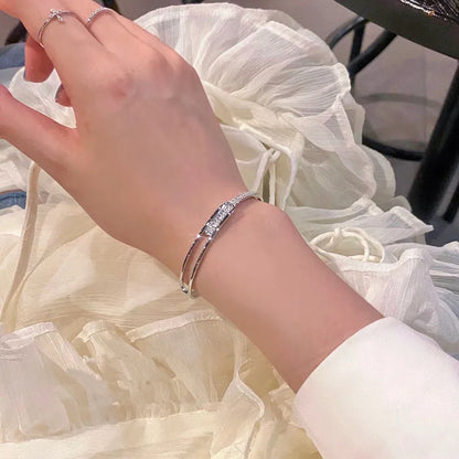Dazzling Inline Opening Bracelet
