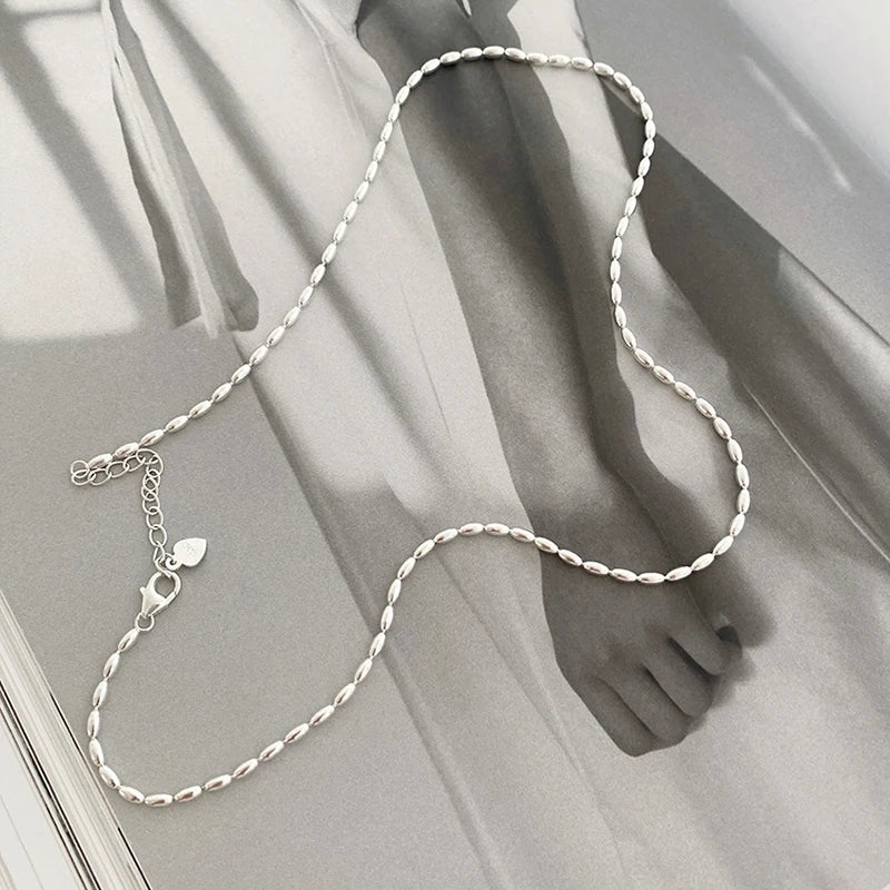 Silver Beaded Necklace